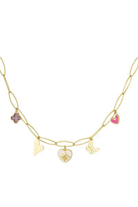 Ketting lovely met bedels goud