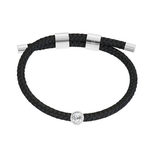 Armband Cozy Crystal stone zwart/zilver