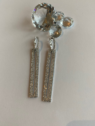 Oorbellen Strass Zilver art 1933