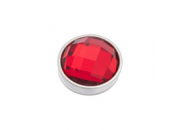 Top part zilver Facet red