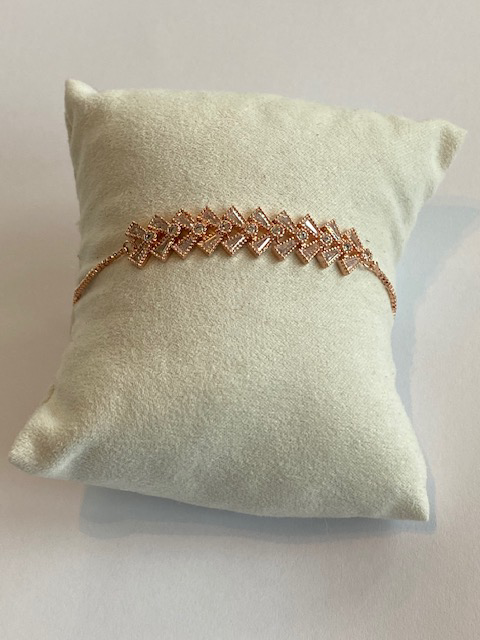 Armband V strass Rosé art xd2006