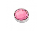 Top part facet zilver Pink