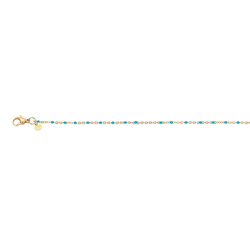 Armband  Slim Ball Turquoise/Goud