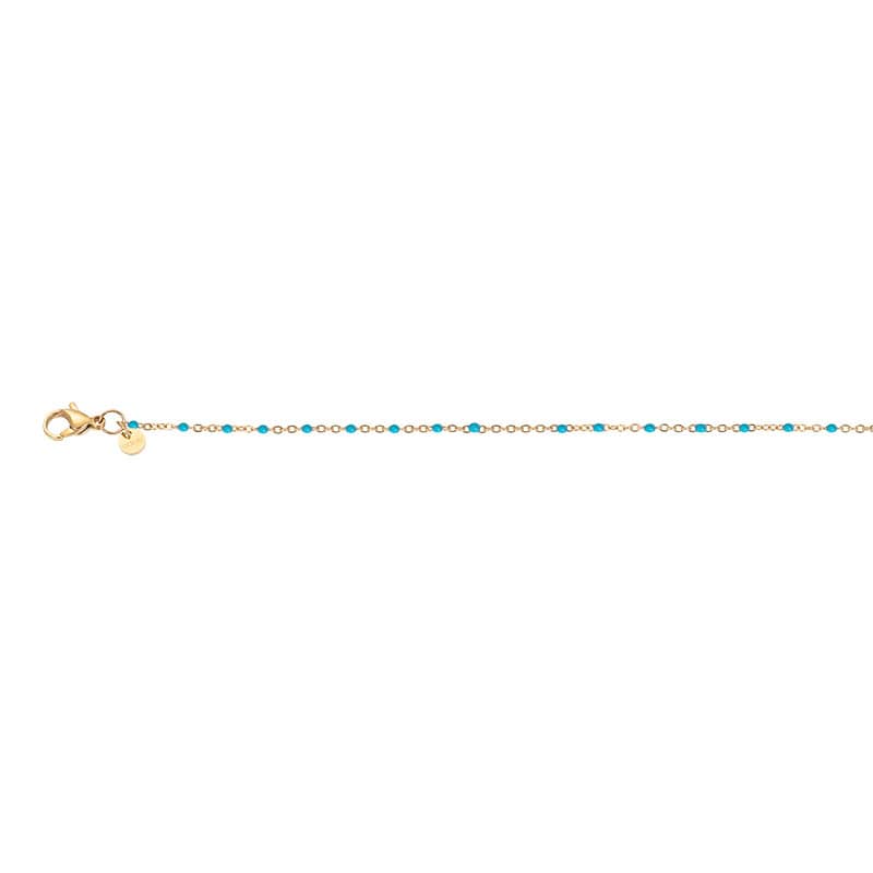 Armband  Slim Ball Turquoise/Goud