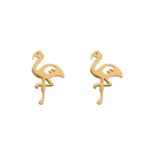 Oorstekers Flamingo Goud