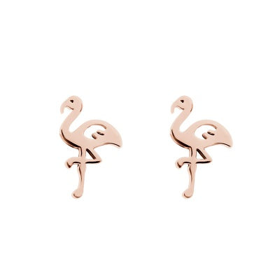 Oorstekers Flamingo Rose goud