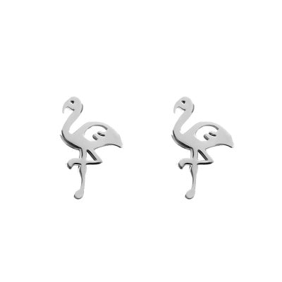 Oorstekers Flamingo Zilver