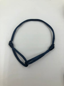 Satijnkoord armband Donkerblauw