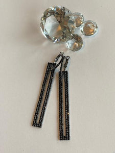 Oorbellen Strass Zwart art 1933