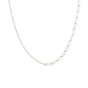 Ketting Square slim Rose goud