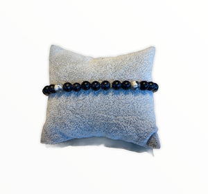 Heren armband Antraciet/zwart