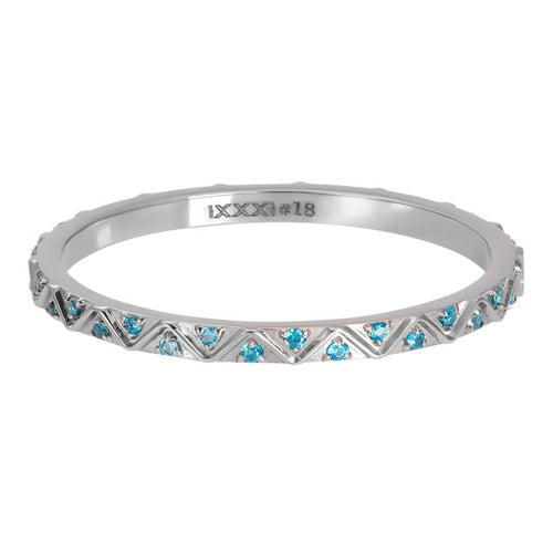 Bohemian Aqua  Zilver 2mm