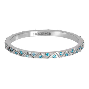 Bohemian Aqua  Zilver 2mm