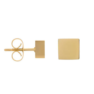 Oorsteker Abstract Square Goud