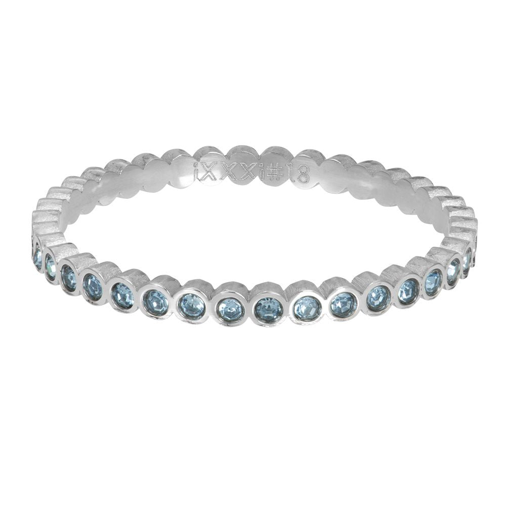 Small Circle stone Blue zilver